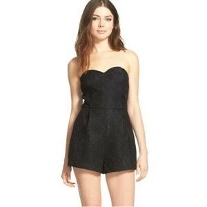 Astr Black Strapless Romper